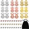 9 Pairs Earring Lifters, Earring Backs Lifter for Droopy Ears, Adjustable Hypoallergenic Earring Secure Backs for Heavy Earring(3 Silver + 3 Gold + 3 Rose Gold)